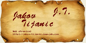 Jakov Tijanić vizit kartica